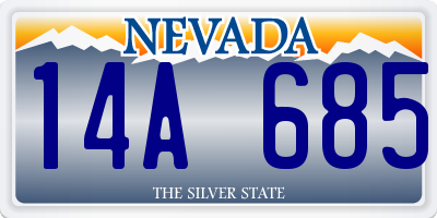 NV license plate 14A685