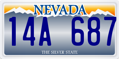 NV license plate 14A687