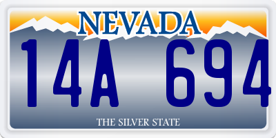 NV license plate 14A694