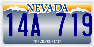 NV license plate 14A719
