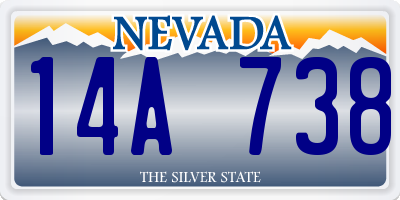 NV license plate 14A738