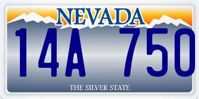 NV license plate 14A750