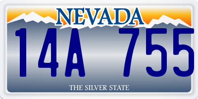 NV license plate 14A755