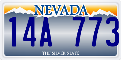 NV license plate 14A773