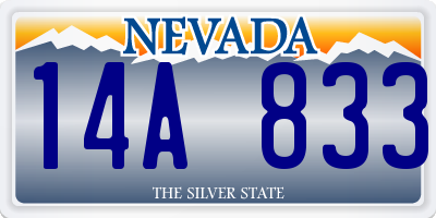 NV license plate 14A833