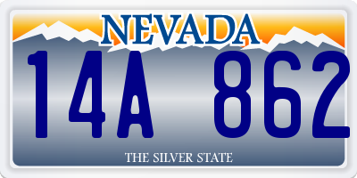 NV license plate 14A862