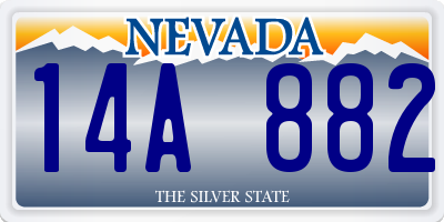 NV license plate 14A882