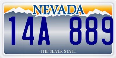 NV license plate 14A889