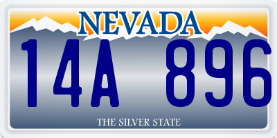 NV license plate 14A896