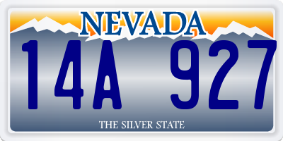 NV license plate 14A927