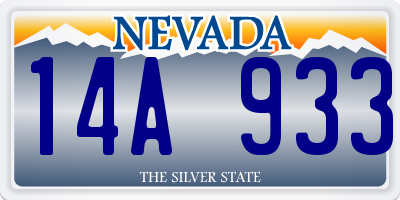 NV license plate 14A933
