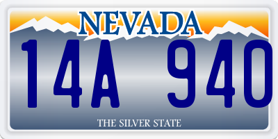 NV license plate 14A940