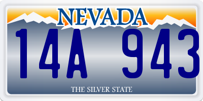 NV license plate 14A943