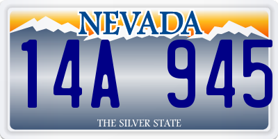 NV license plate 14A945