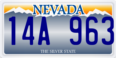 NV license plate 14A963