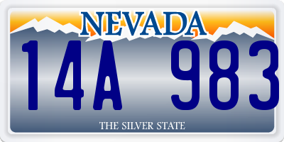 NV license plate 14A983