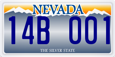NV license plate 14B001