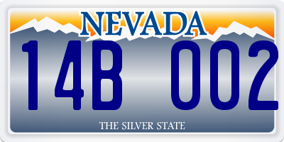 NV license plate 14B002