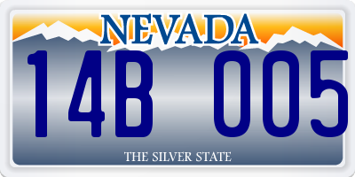 NV license plate 14B005
