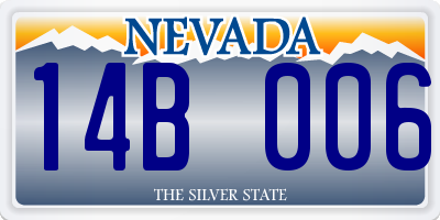 NV license plate 14B006