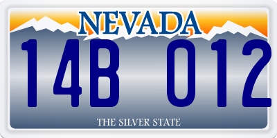 NV license plate 14B012