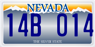 NV license plate 14B014