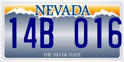 NV license plate 14B016