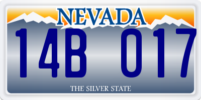 NV license plate 14B017