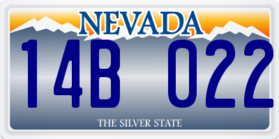 NV license plate 14B022