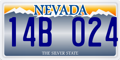 NV license plate 14B024