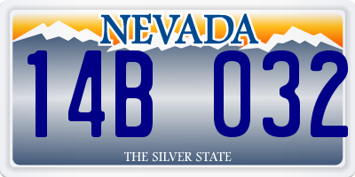 NV license plate 14B032