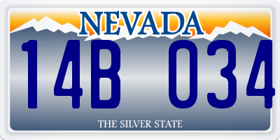 NV license plate 14B034