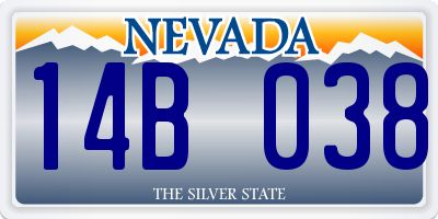 NV license plate 14B038