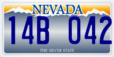 NV license plate 14B042