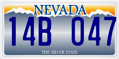 NV license plate 14B047