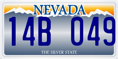 NV license plate 14B049