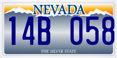 NV license plate 14B058