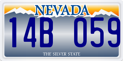 NV license plate 14B059