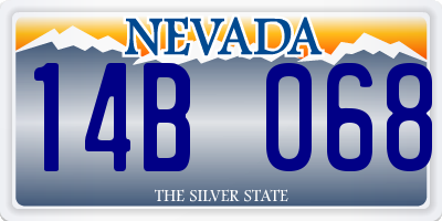 NV license plate 14B068