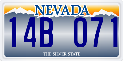 NV license plate 14B071