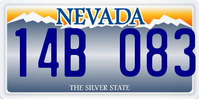 NV license plate 14B083