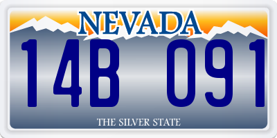 NV license plate 14B091