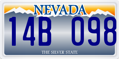 NV license plate 14B098