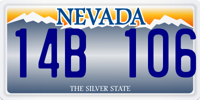 NV license plate 14B106