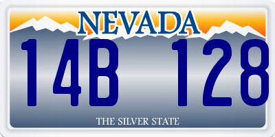 NV license plate 14B128