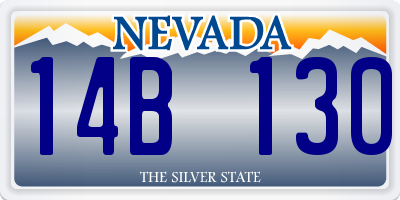 NV license plate 14B130