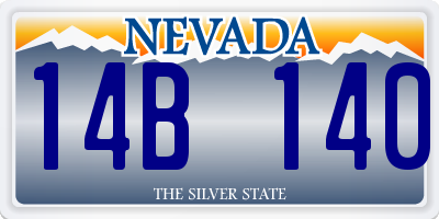 NV license plate 14B140