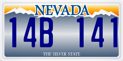 NV license plate 14B141