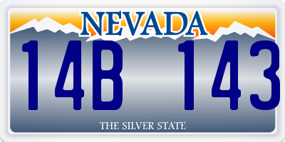 NV license plate 14B143