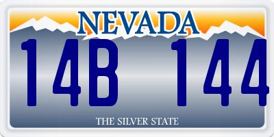 NV license plate 14B144